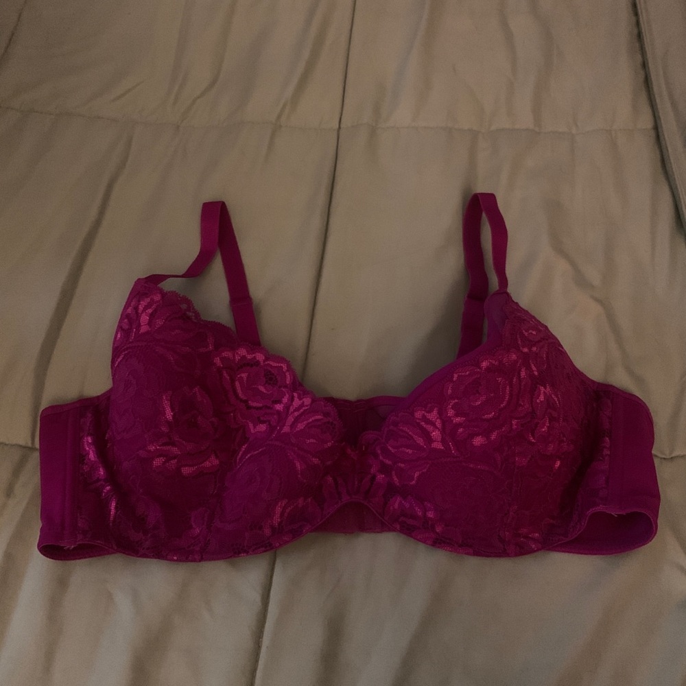 Hips & Curves Pink Lace Bra 42D